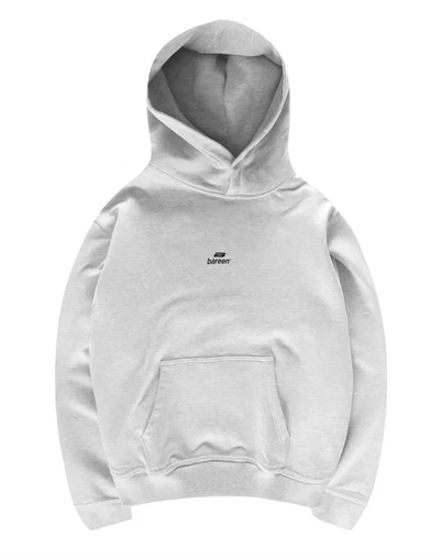 Bareen - Logo Oversized Hoodie - Cloudy Grey